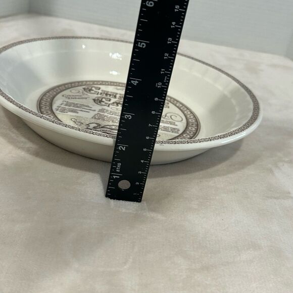 Royal China Jeannette Cheesecake Ceramic Pie Dish Creamy Dreamy Directions - Picture 8 of 12